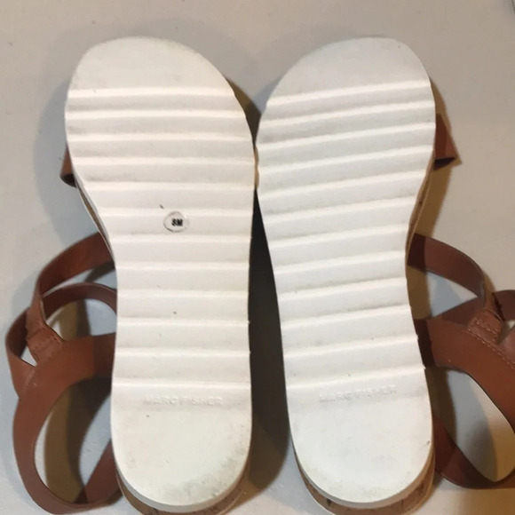 Marc Fisher Goget Strappy Sandal Open Toe Natural Color-Size 8 - Picture 4 of 10